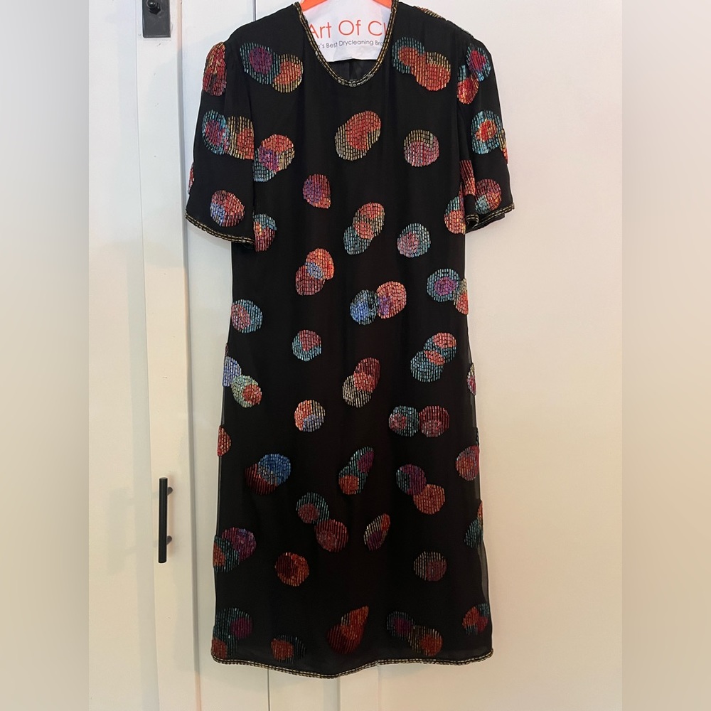 Lawrence Kazar Vintage Dress Circa 80s